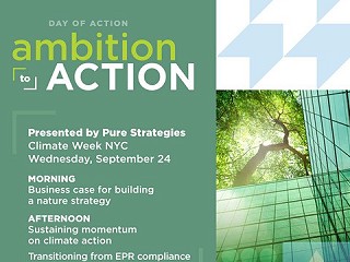 Pure Strategies Announces “Ambition to Action” Full Day Program during Climate Week NYC